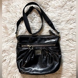 ❤️Coach Black Liquid Gloss Crossbody Purse